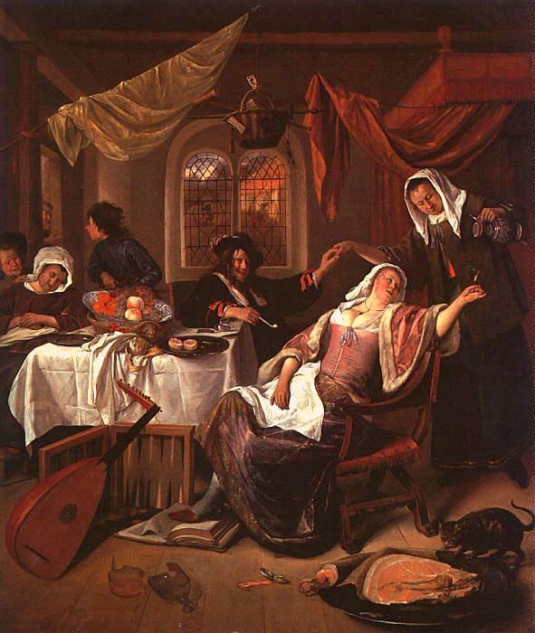 Jan Steen The Dissolute Household France oil painting art